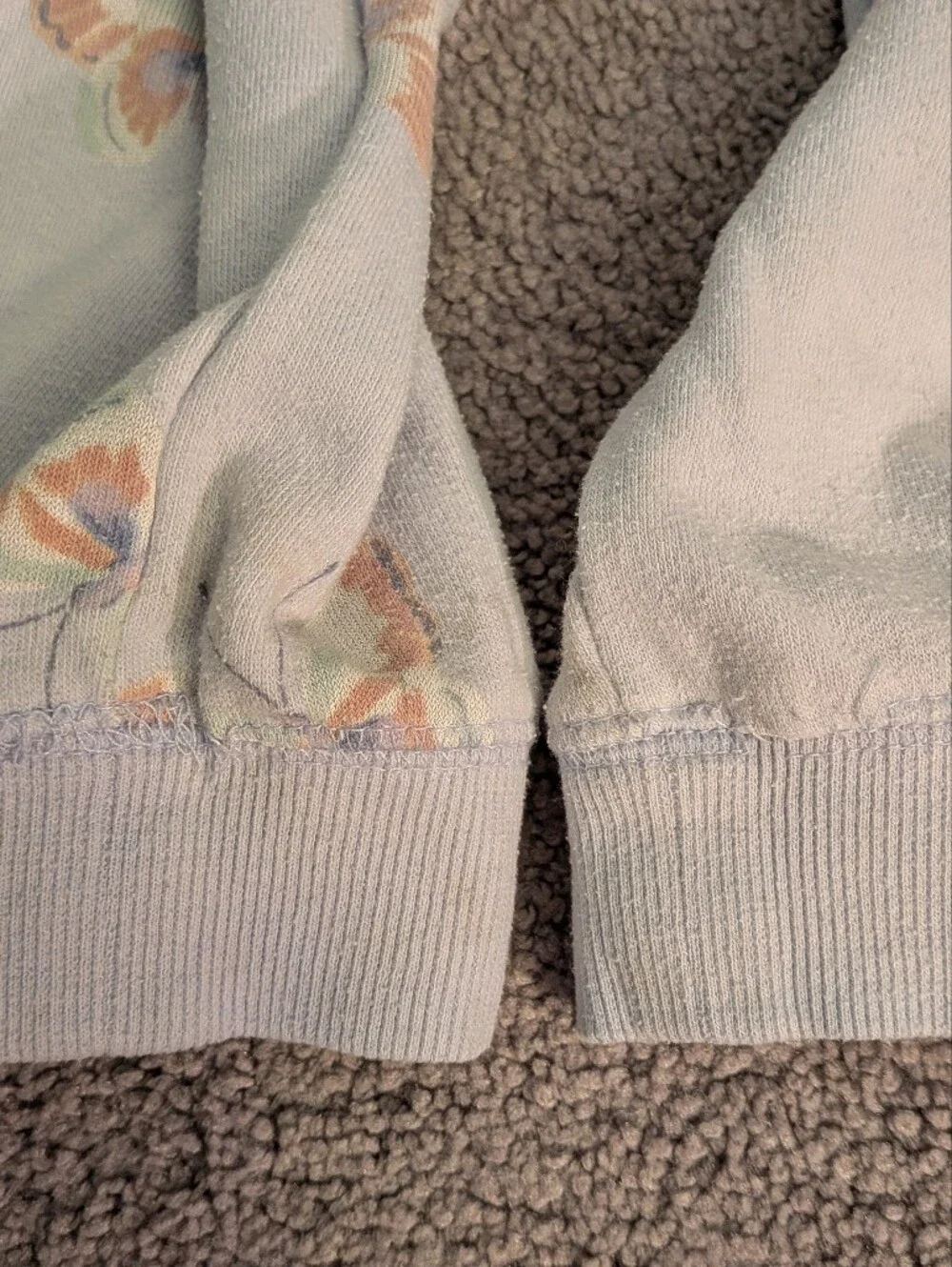 Light Blue Butterfly Print Jogger Sweat Pants Girls 5T